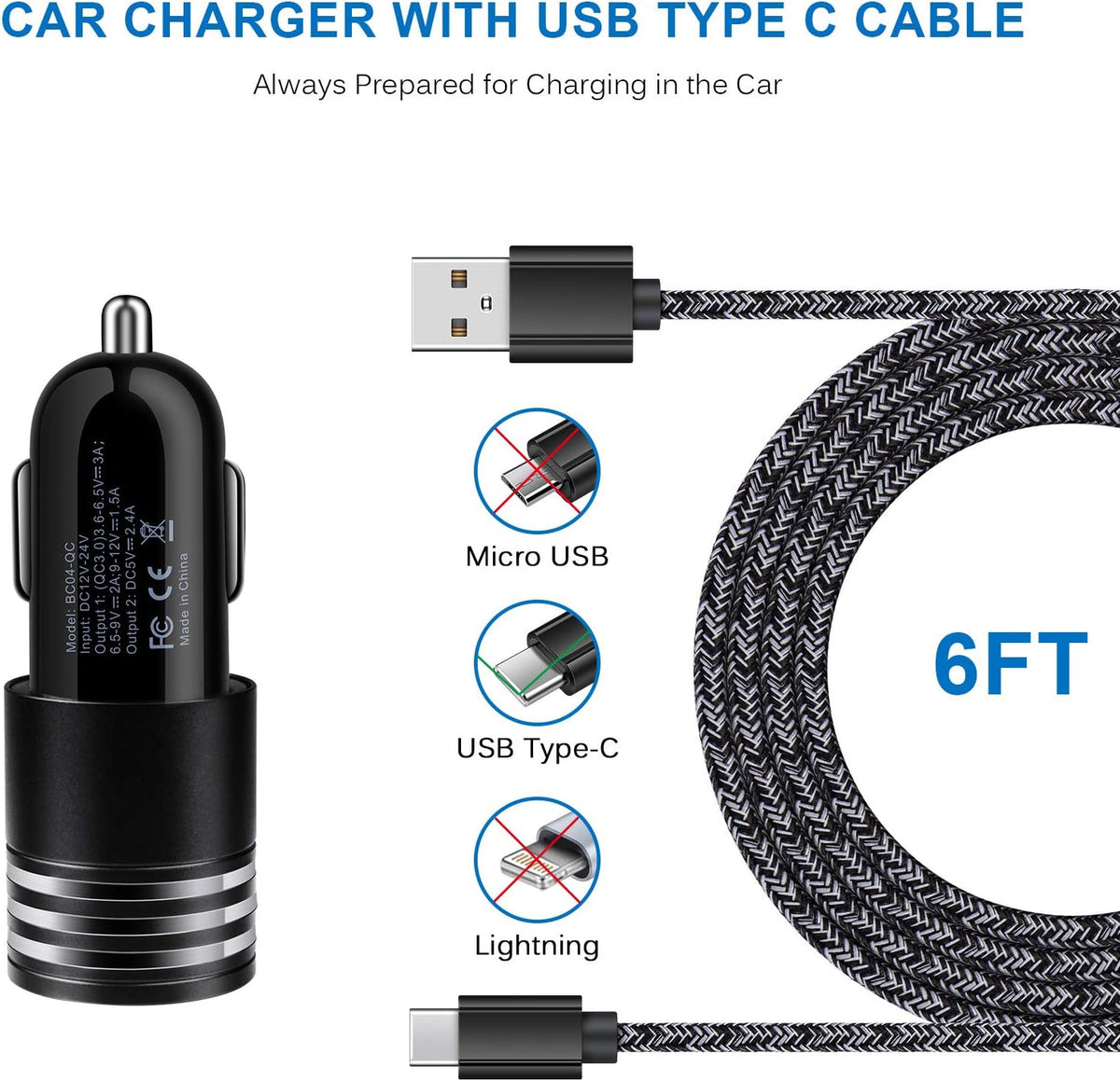 Type C Charger Fast Charger for Samsung Galaxy S26 S25 S24 S23 S22 S21